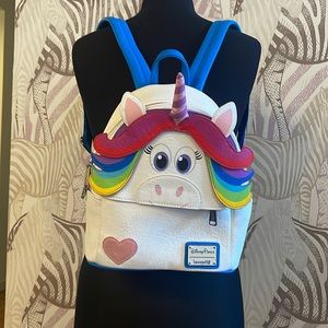 Disney Rainbow Unicorn Inside Out Loungefly Mini Backpack